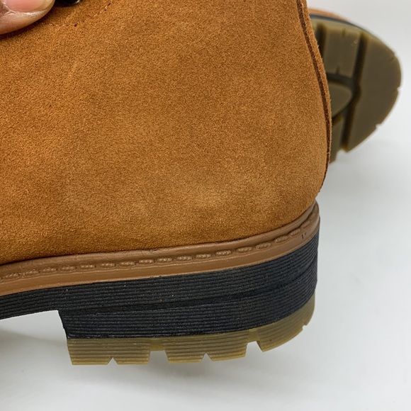 Avellini Suede Hiking Boots Brown 39 Genuine Shearling Lining Gorpcore Camping - Picture 16 of 16